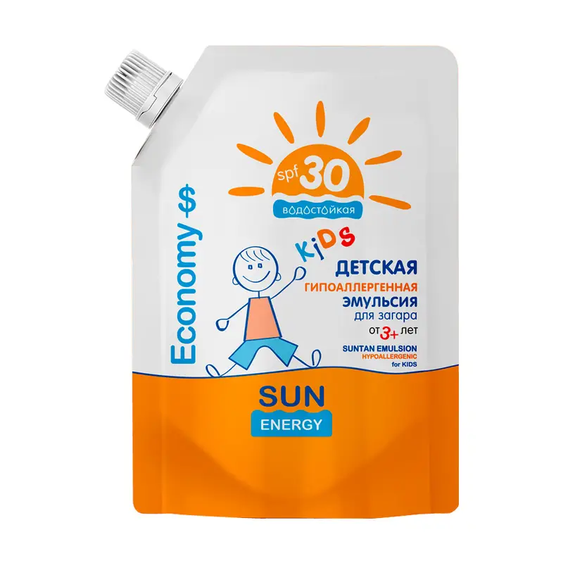 Детская эмульсия для загара, Economy, SPF 30, 200 мл