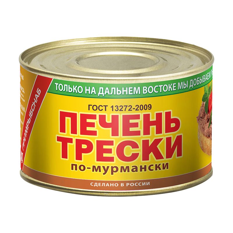 Печень трески "По-мурмански", ПримРыбСнаб, 240 г