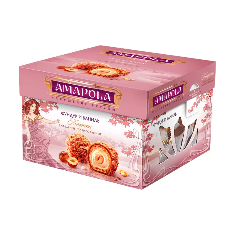 Конфеты, Amapola, фундук-ваниль, 100 г