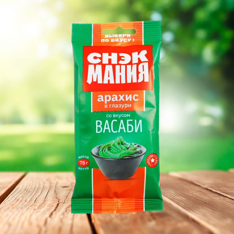 Арахис в глазури, СнэкМания, 75 г, в ассортименте