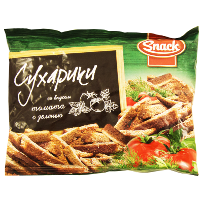 Сухарики "Snack" со вкусом томата с зеленью, 50 г