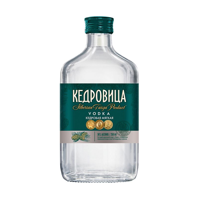 Водка "Кедровая мягкая", КЕДРОВИЦА, 38%, 0,25 л