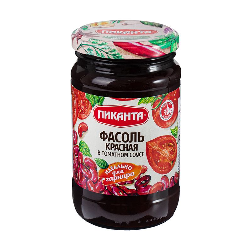 Фасоль красная в томатном соусе, Пиканта, 390 г