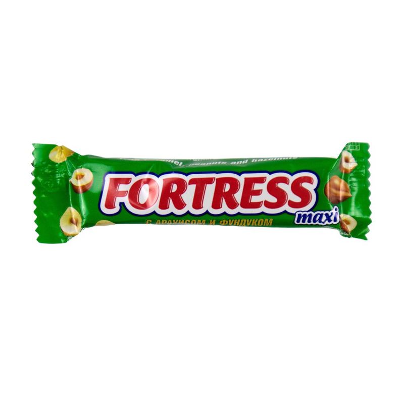 Шок батонч Fortress арахис/лес орех 50г