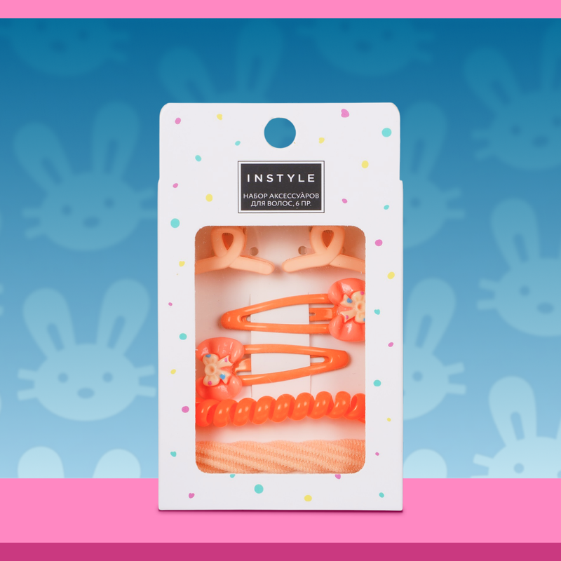 Набор аксессуаров для волос, INSTYLE, 6 шт., в ассортименте