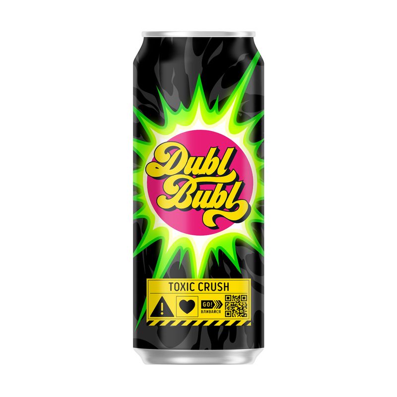 Напиток газированный безалкогольный "Toxic Crush", Dubl Bubl, 0,33 л