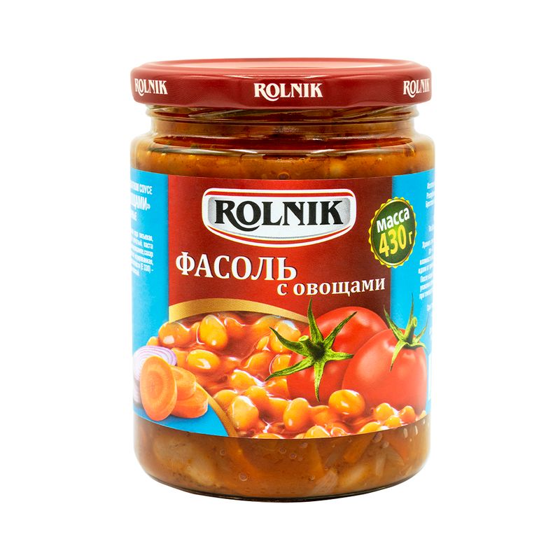 Фасоль с овощами, ROLNIK, 430 г