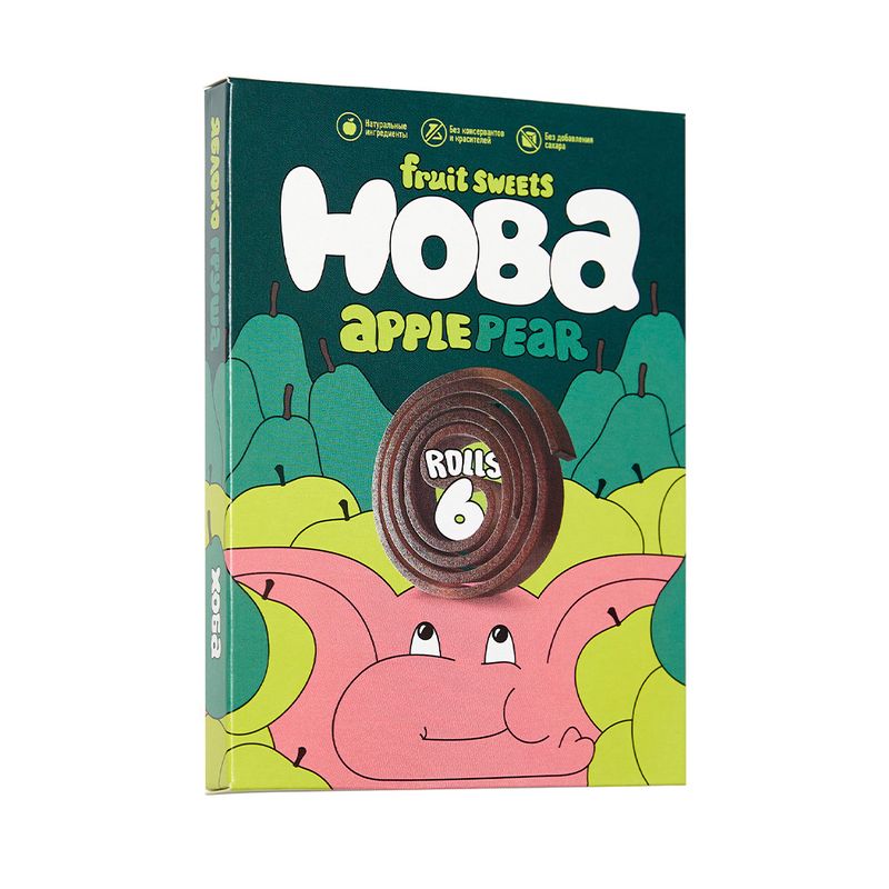 Конфеты фруктово-овощные, HOBA, 60 г, в ассортименте