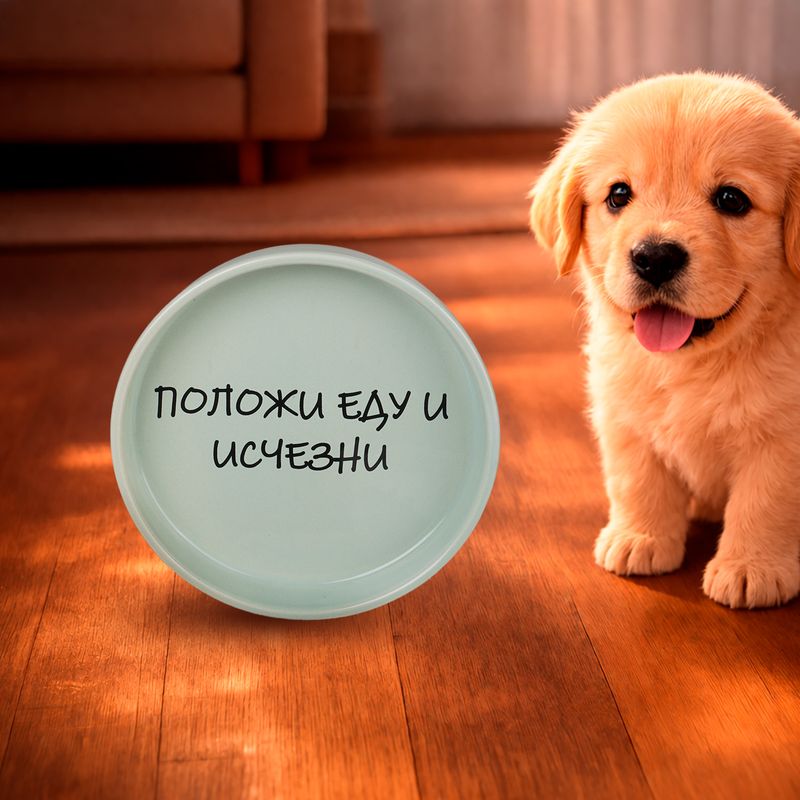 Миска керамическая плоская, Pet Club, 15х2,7 см, в ассортименте