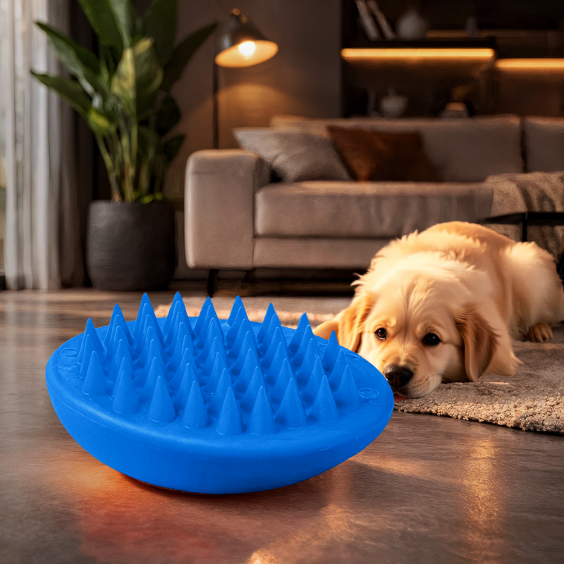 Щётка для шерсти животных резиновая, Pet Club, 10х6 см, в ассортименте