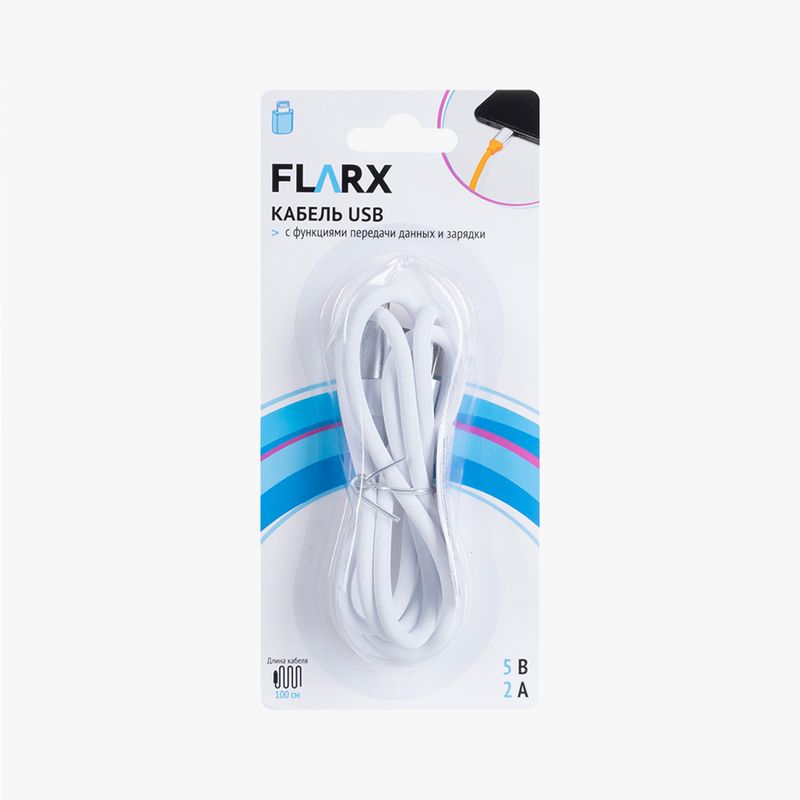 Кабель USB, FLARX, 100 см, в ассортименте
