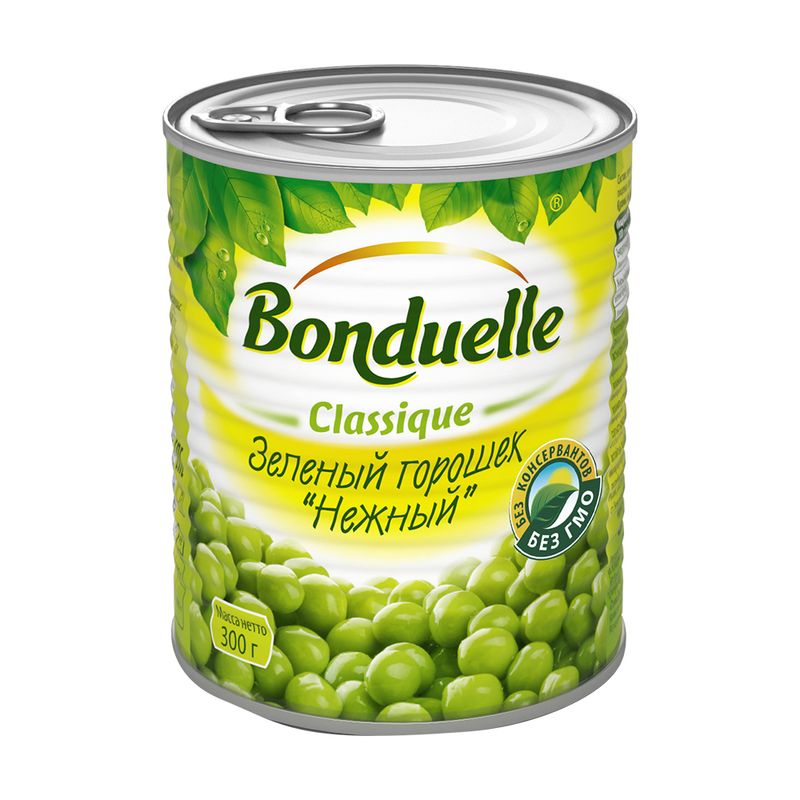 Зелёный горошек "Нежный", Bonduelle, 300 г