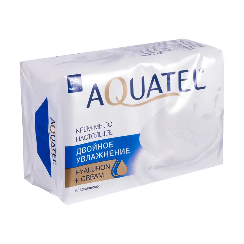 Крем-мыло туалетное, AQUATEL, 300 г (4х75 г), в ассортименте