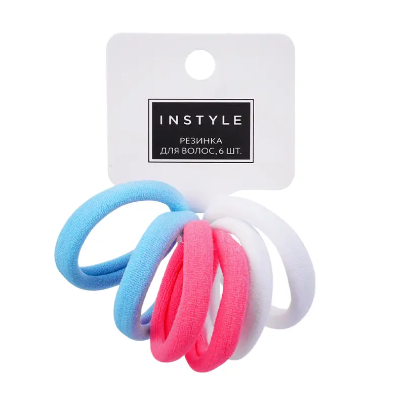 Резинка для волос, INSTYLE, 6 шт., в ассортименте