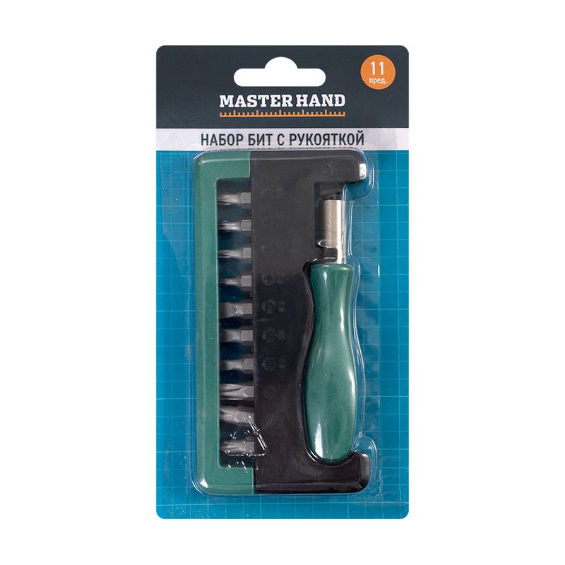 Набор бит с рукояткой, Master Hand, 11 предметов