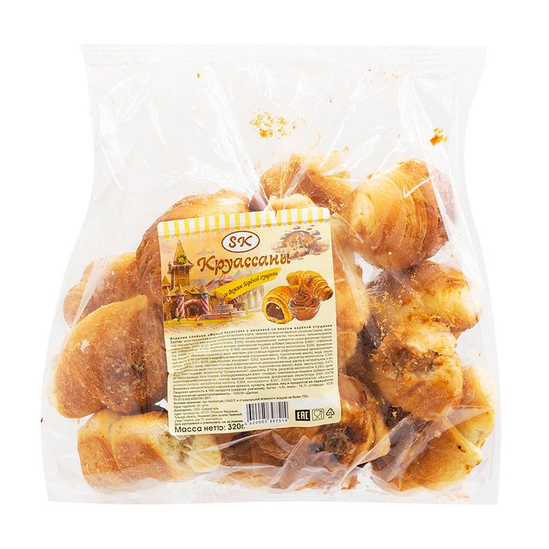 Круассаны с начинкой со вкусом вареной сгущенки, 320 г