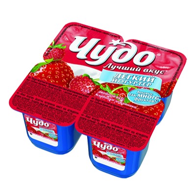 Йогурт "Чудо. Клубника-земляника" 2,5%, 115 г