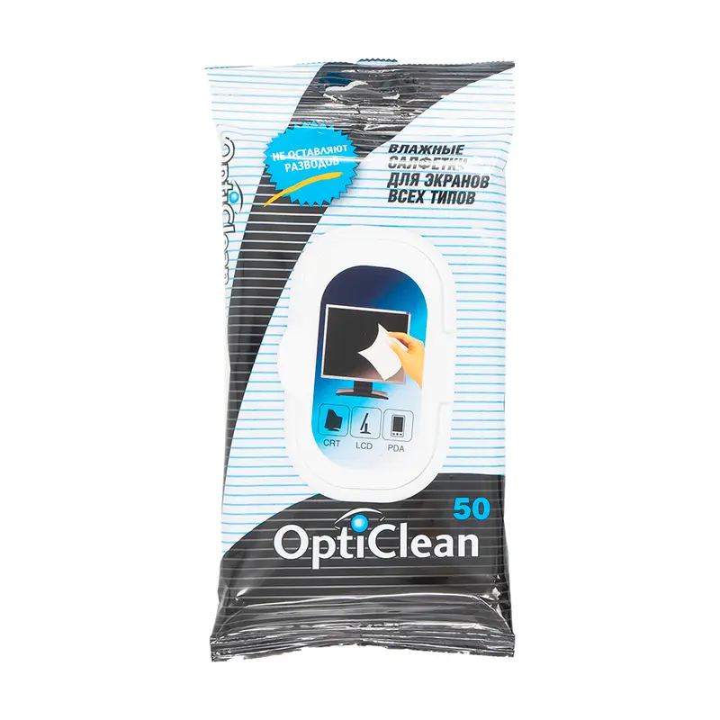 Влажные салфетки для экранов, OptiClean, 50 шт.