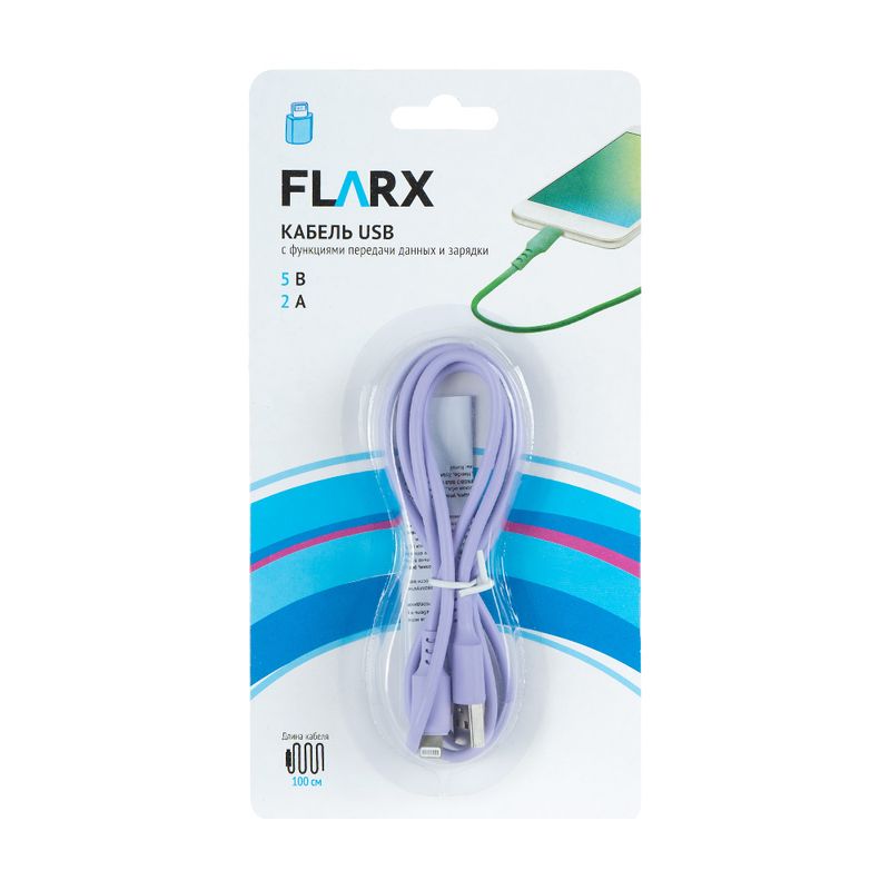 Кабель USB, FLARX, 100 см, в ассортименте