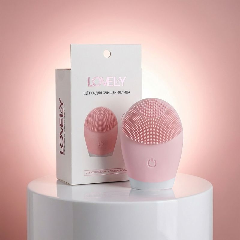 Силиконовая щётка для очищения лица, Lovely, в ассортименте