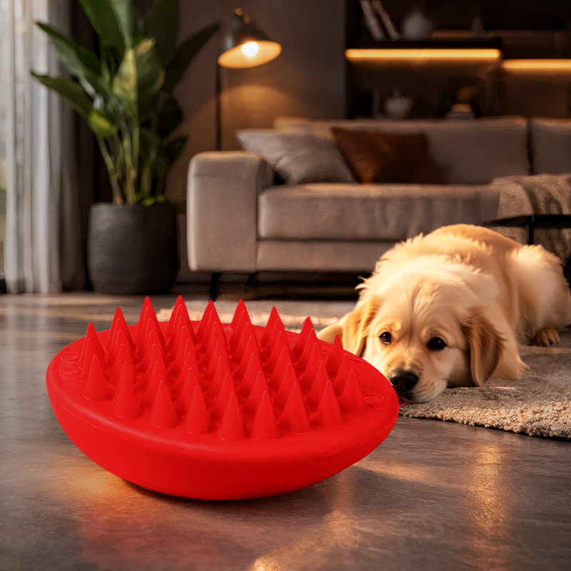 Щётка для шерсти животных резиновая, Pet Club, 10х6 см, в ассортименте