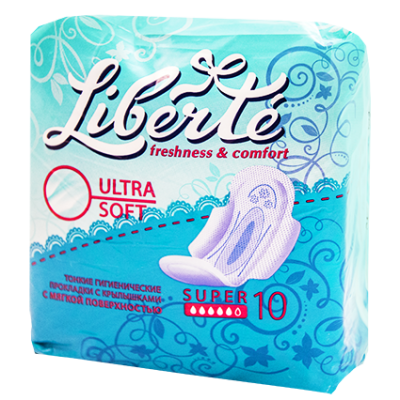 Гигиенические прокладки "Liberte Ultra Soft Super",  10 шт