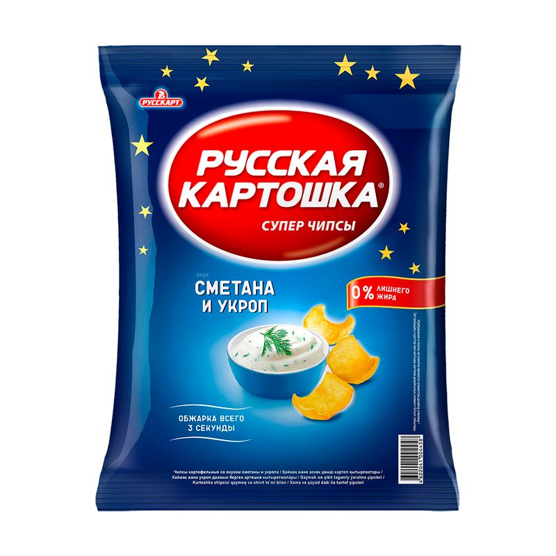 Чипсы, Русская картошка, 120 г, в ассортименте