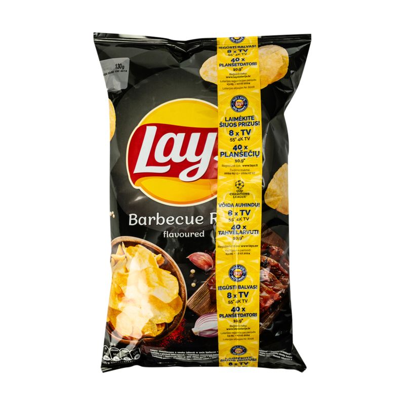 Чипсы Lay's со вкусов BBQ и мяса, 130 г