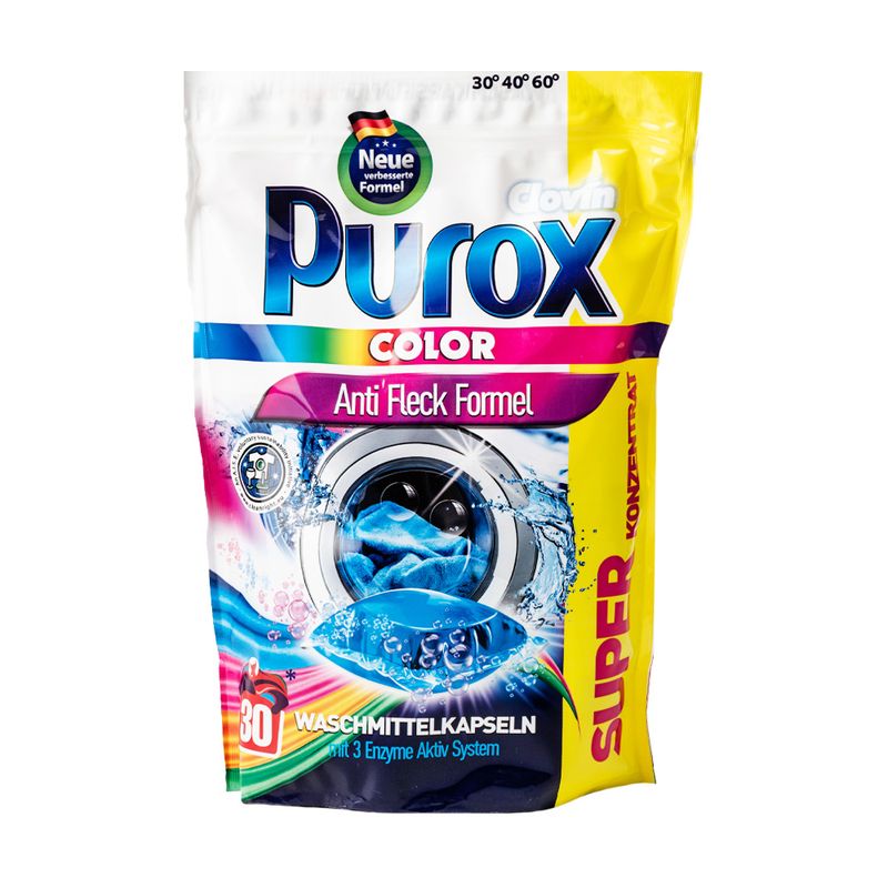 Капсулы для стирки Purox, Color, 30 шт.
