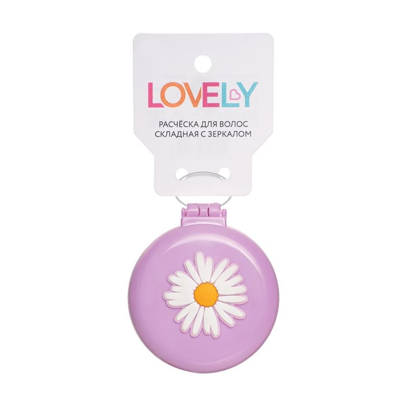 Расчёска для волос, Lovely, с зеркалом, в ассортименте