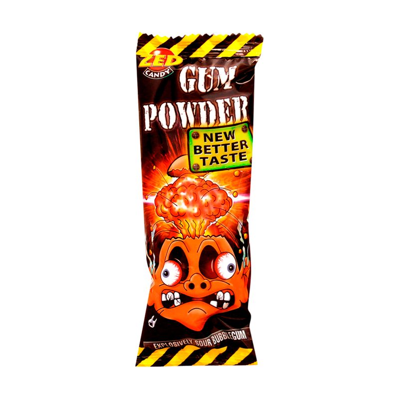 Кислая черная жевательная резинка Gum Powder, 35 г