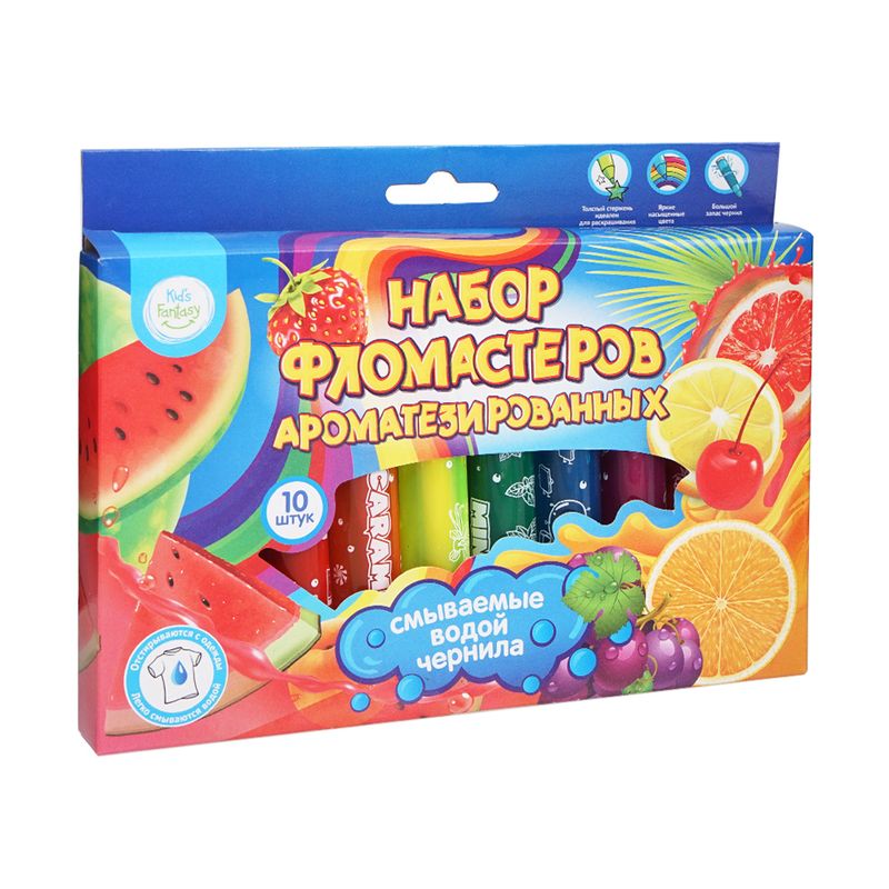 Набор ароматизированных фломастеров, Kid's Fantasy,10 шт.