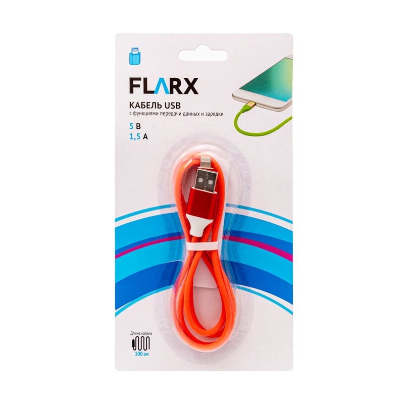 Кабель USB, FLARX, 100 см, в ассортименте