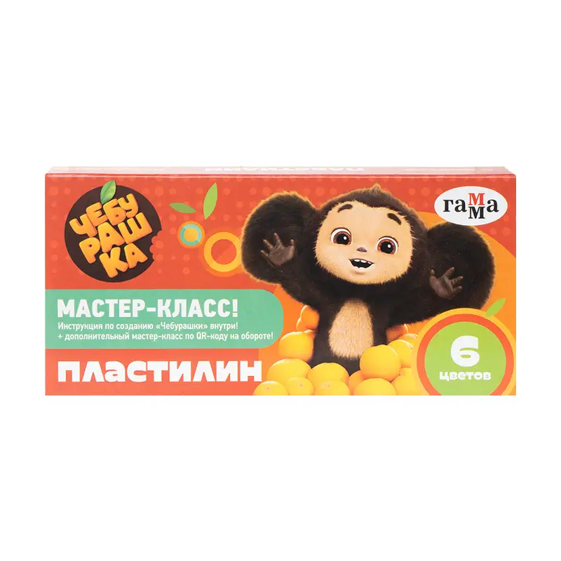 Пластилин "Чебурашка", Гамма, 6 цветов