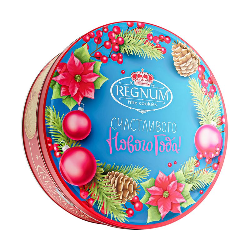 Печенье сдобное, REGNUM, в железной банке, 150 г, в ассортименте