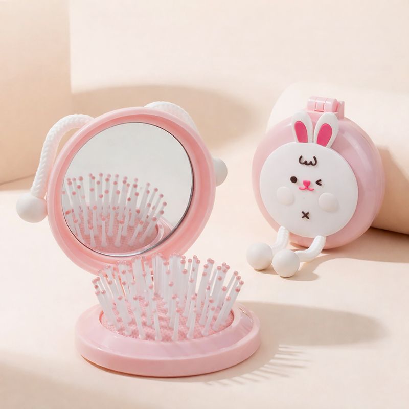 Расчёска для волос складная с зеркалом, Lovely, в ассортименте