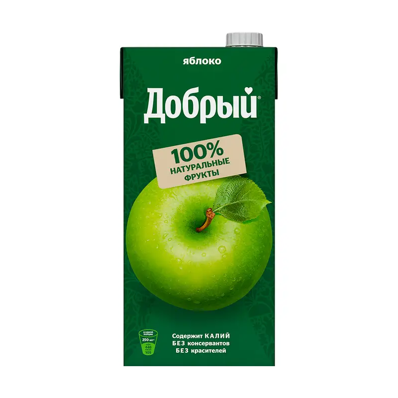 Нектар "Фермерские яблочки", Добрый, 2 л