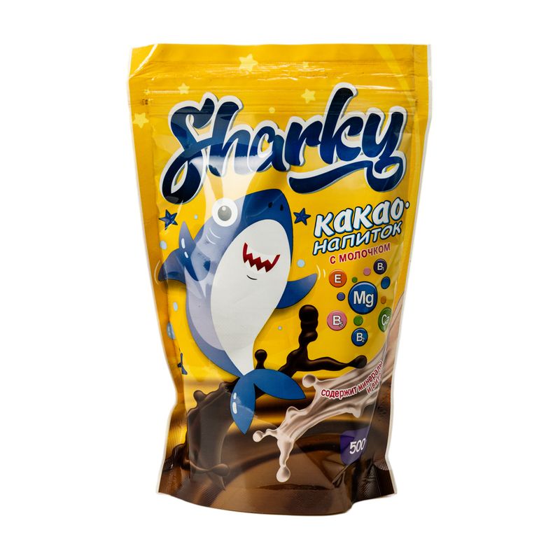 Растворимый какао-напиток Sharky с молочком, 500 г