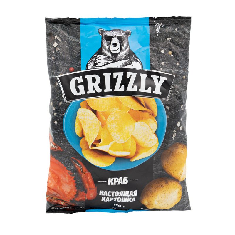 Чипсы, Grizzly, 110 г, в ассортименте