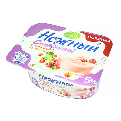 Йогуртовый продукт, малина-земляника, 5%, 110 г