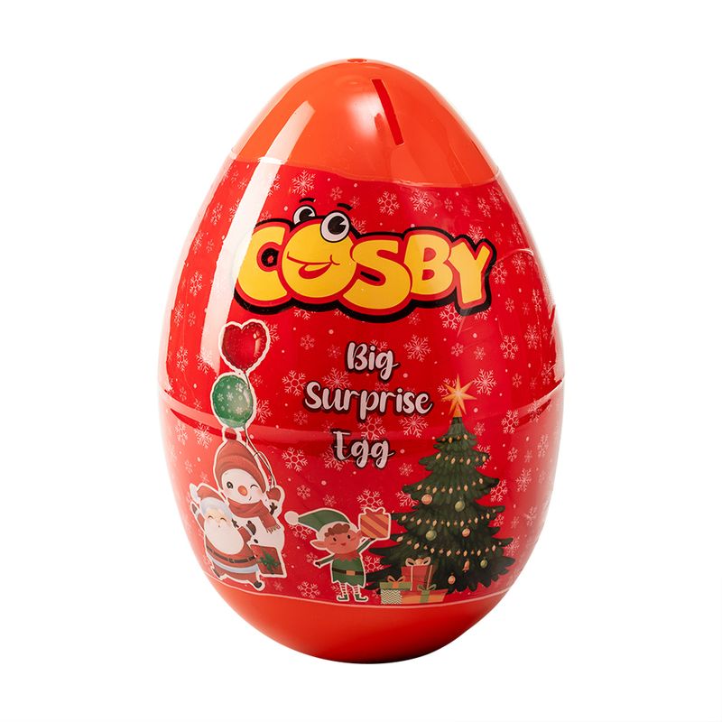 Яйцо пластиковое Cosby, с конфетами и сюрпризом, 24 см, 14 г