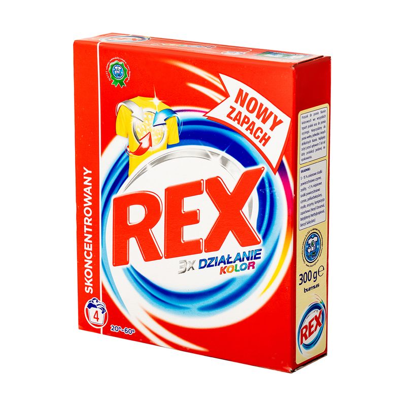 Стиральный порошок "3xAction Color", REX, 300 г
