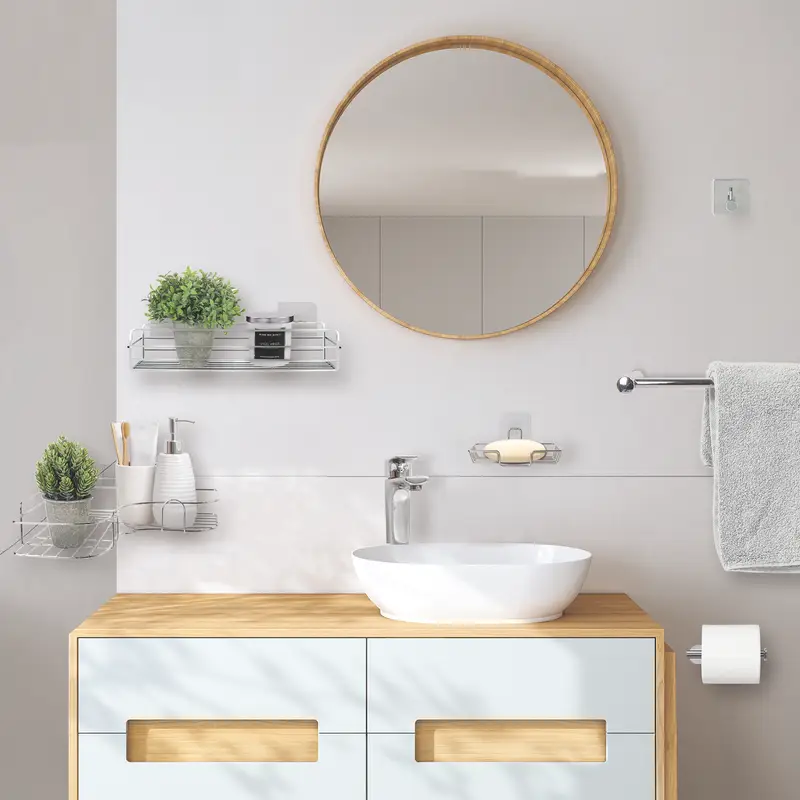 Полка металлическая прямоугольная, Bath Republic, 29х10х7 см
