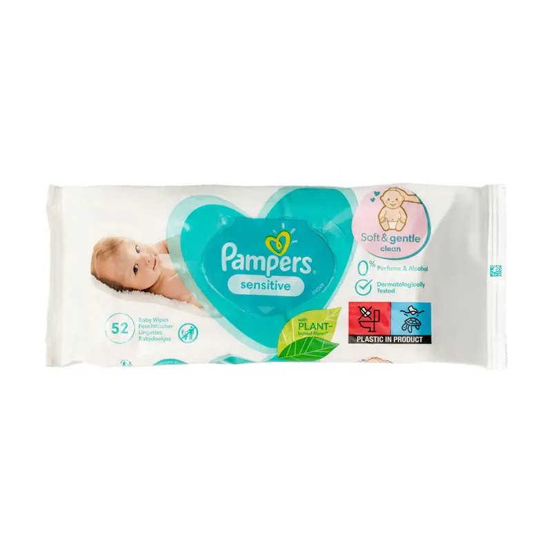 Детские салфетки, Pampers, 52 шт.