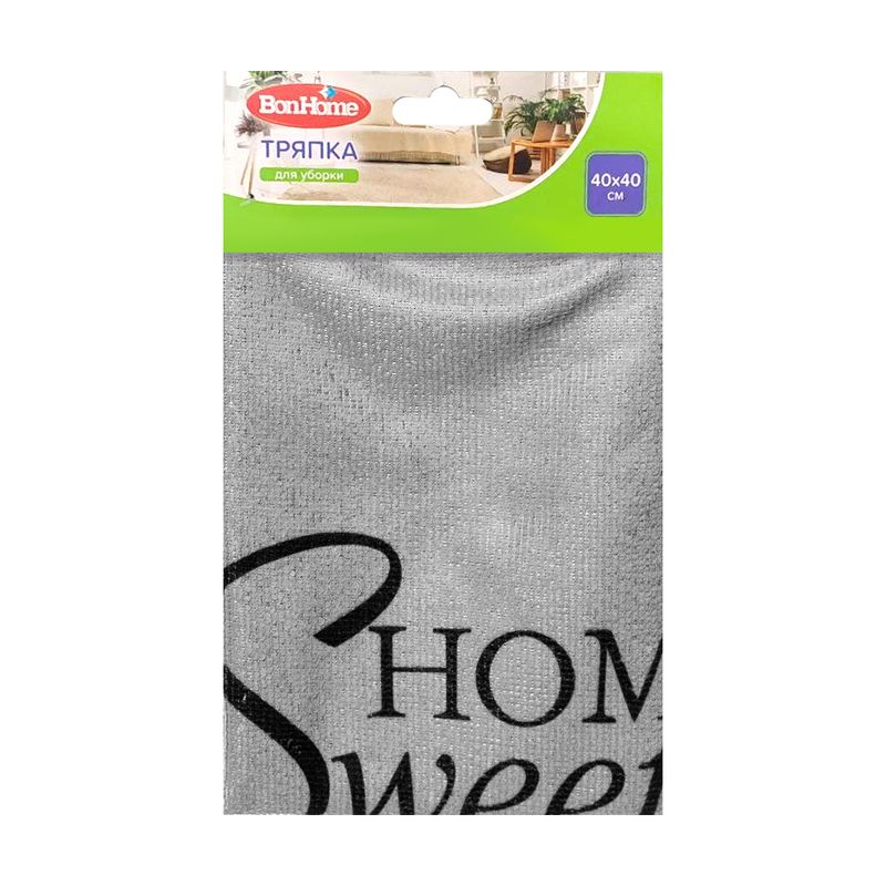 Тряпка для уборки, Bon Home, 40х40 см, в ассортименте