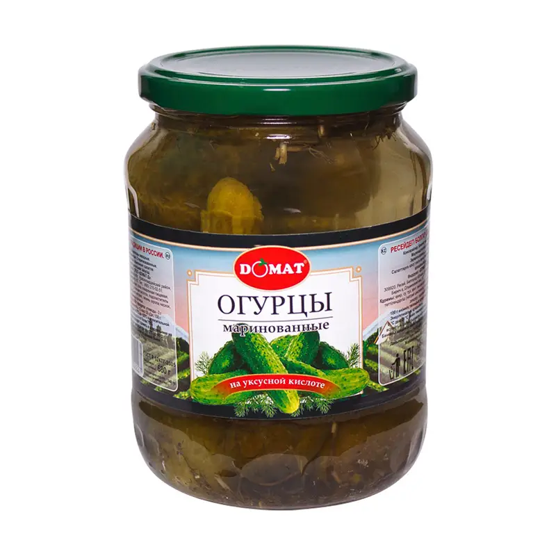 Огурцы маринованные, Domat, 680 г
