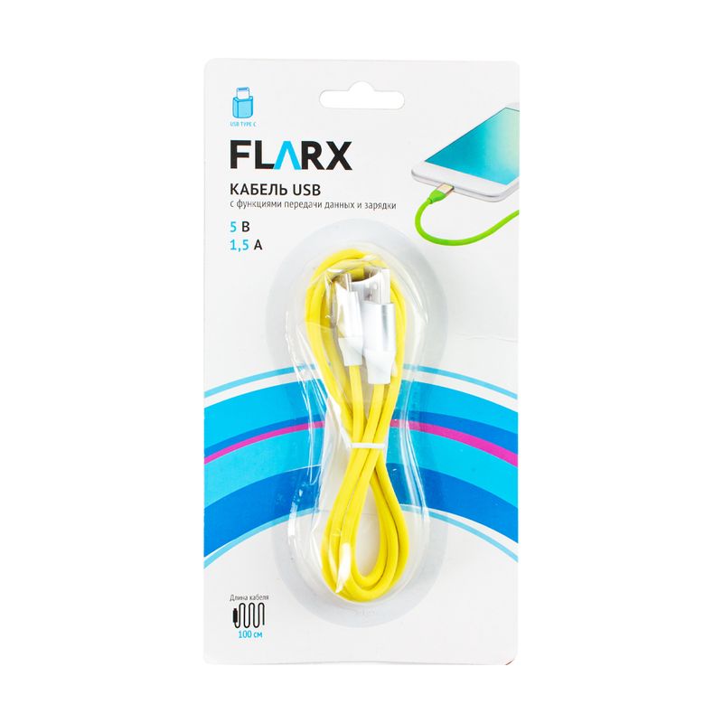Кабель USB, FLARX, 100 см, в ассортименте