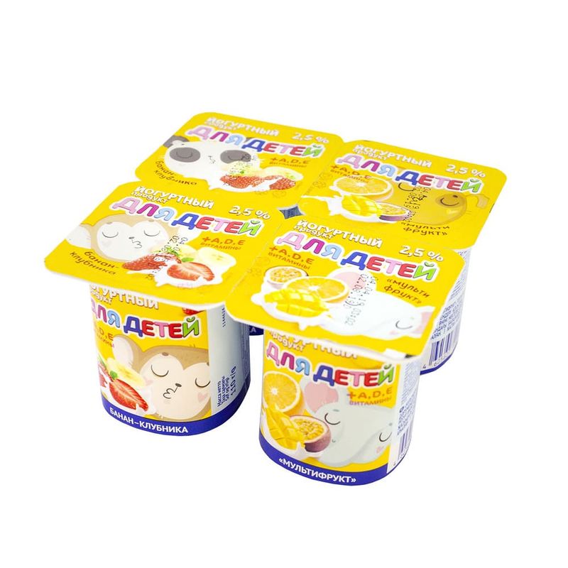 Йогуртный продукт "Для детей" банан-клубника