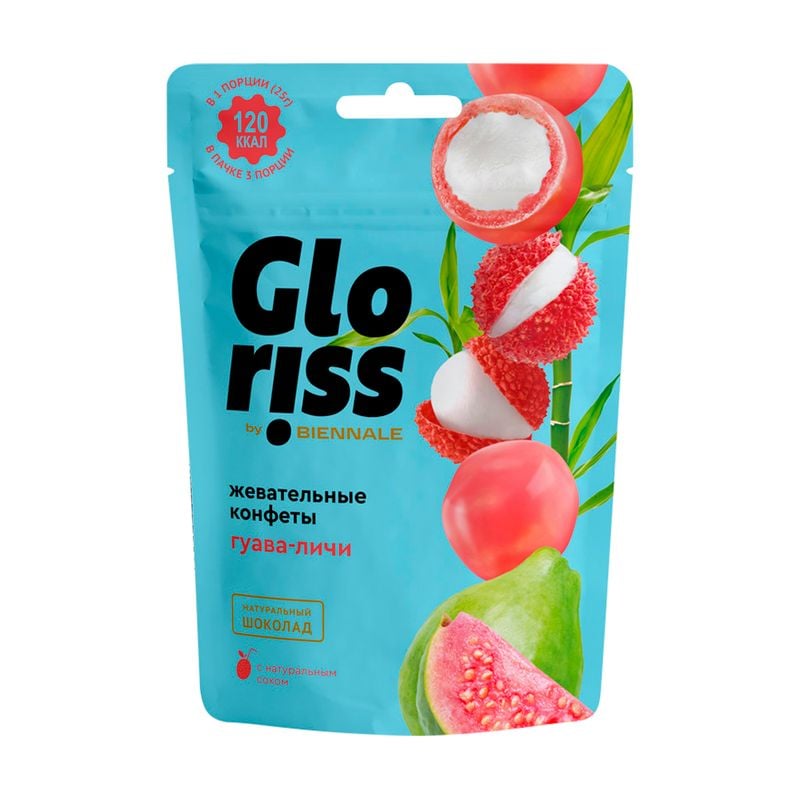 Конфеты жевательные в шоколаде, Gloriss, 75 г, в ассортименте
