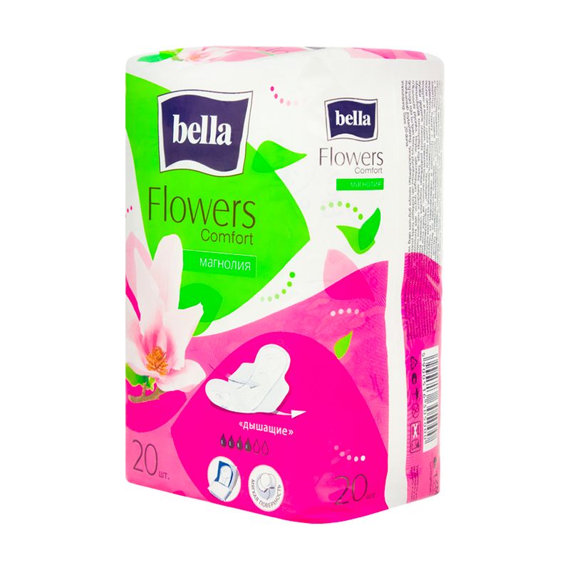 Гигиенические прокладки, Bella, Flowers Comfort, 20 шт., в ассортименте